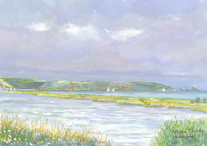 Slapton Ley watercolour