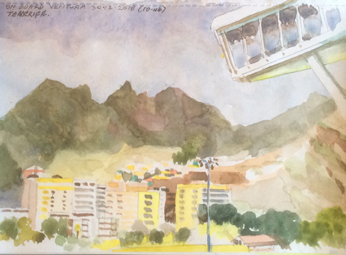 Tenerife | Postcard from MV Ventura: Sketching at sea