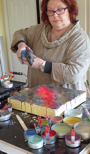 Cherry Lyons in her studio